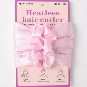 Heatless Hair Curling Ribbons | Hair Curler Rod Scrunchies Hair Roller #796